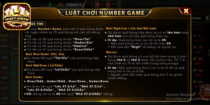 Chi tiết luật chơi Number Game 8kbet online bạn nên biết