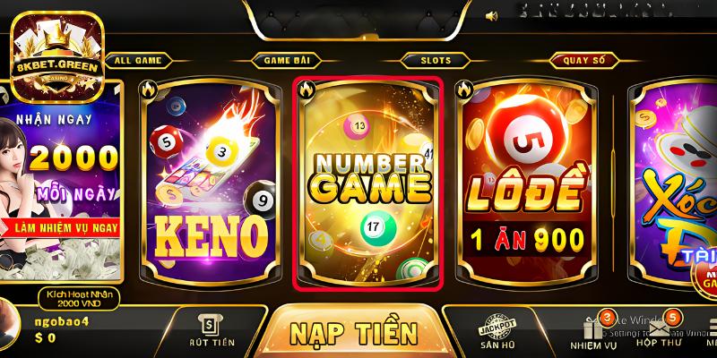 Giới thiệu tổng quát về game Number Game 8kbet