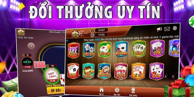 Các tựa game bài đổi thưởng nạp tiền bằng SMS