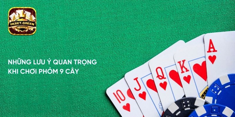 Những lưu ý quan trọng khi chơi phỏm 9 cây